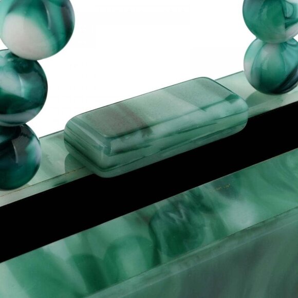 Acrylic Purses Evening Clutch Bag Marbling Handbags for Women Cross Body Bag wit - Picture 7 of 7